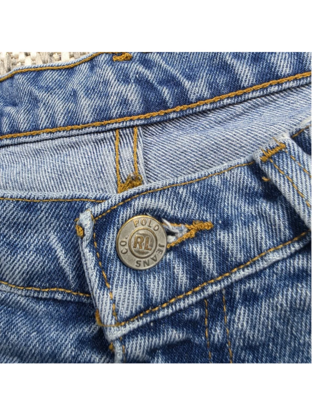 Vintage Polo Jeans Co Ralph Lauren Men’s Size 33 Denim Shorts USA Flag Jorts